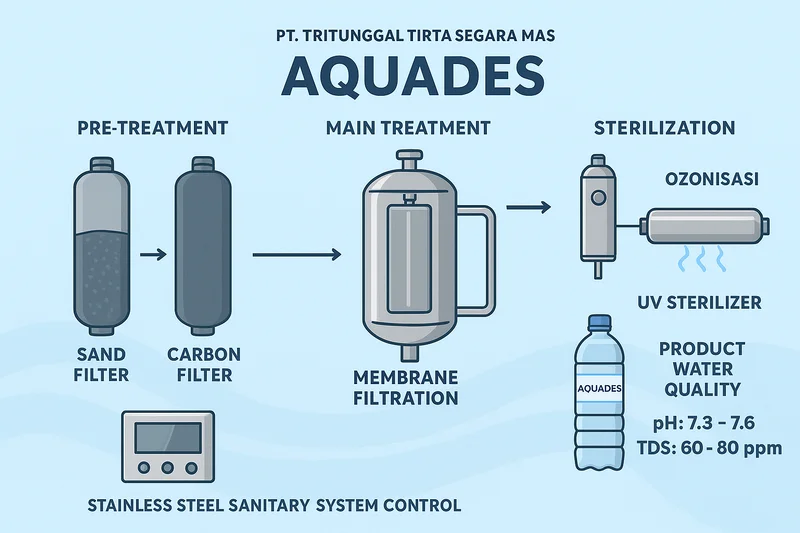Diagram Alur Pengolahan Air Teknologi Membran Hibrida PT Tritunggal Tirta Segara Mas